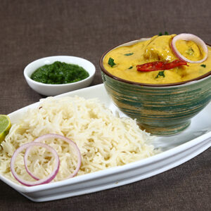 Kari Pakora with Rice